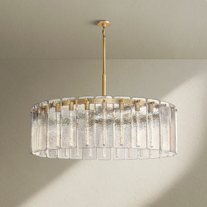 Calafz Glass Round Chandelier 48" - Zelno