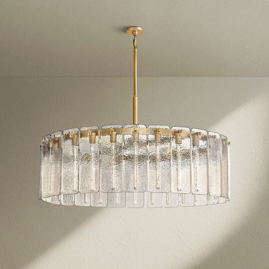 Calafz Glass Round Chandelier 48" - Zelno