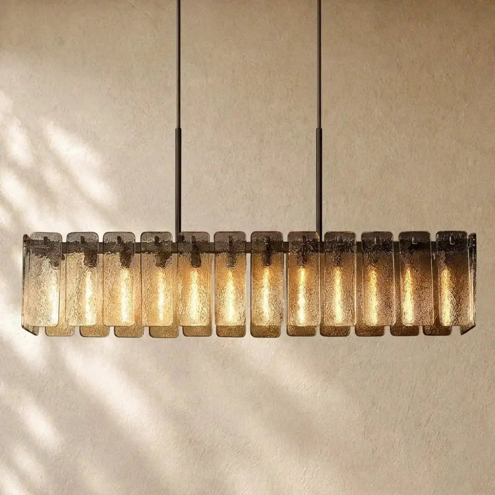 Calametta Glass Rectangular Chandelier - Zelno