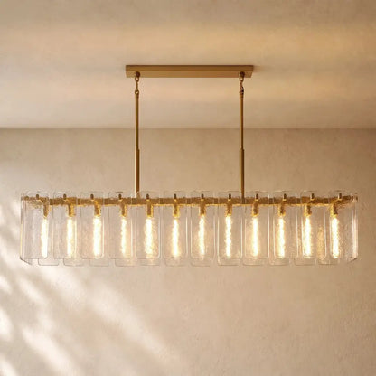 Calametta Glass Rectangular Chandelier - Zelno