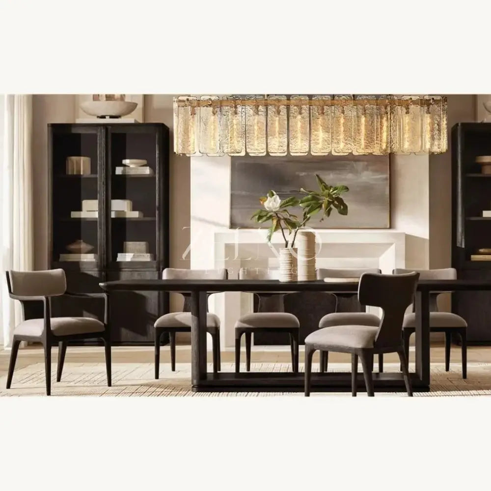 Calametta Glass Rectangular Chandelier - Zelno