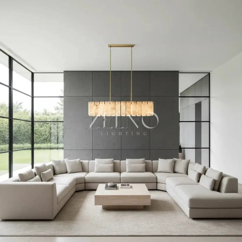 Calametta Onyx Rectangular Chandelier - Zelno