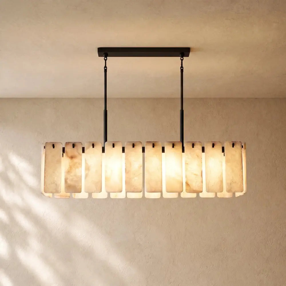 Calametta Onyx Rectangular Chandelier - Zelno