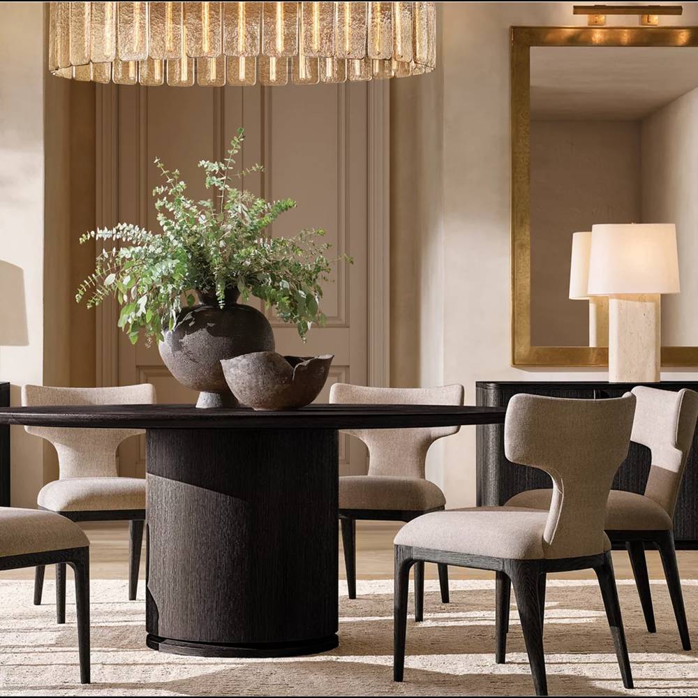 Calamette Striated Glass Round Chandelier 60" - Zelno