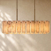Calomota Onyx Rectangular Alabaster Chandelier 60", 74" - Zelno
