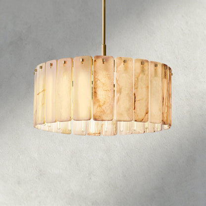 Calomota Onyx Round Alabaster Chandelier 36". 48", 60" - Zelno