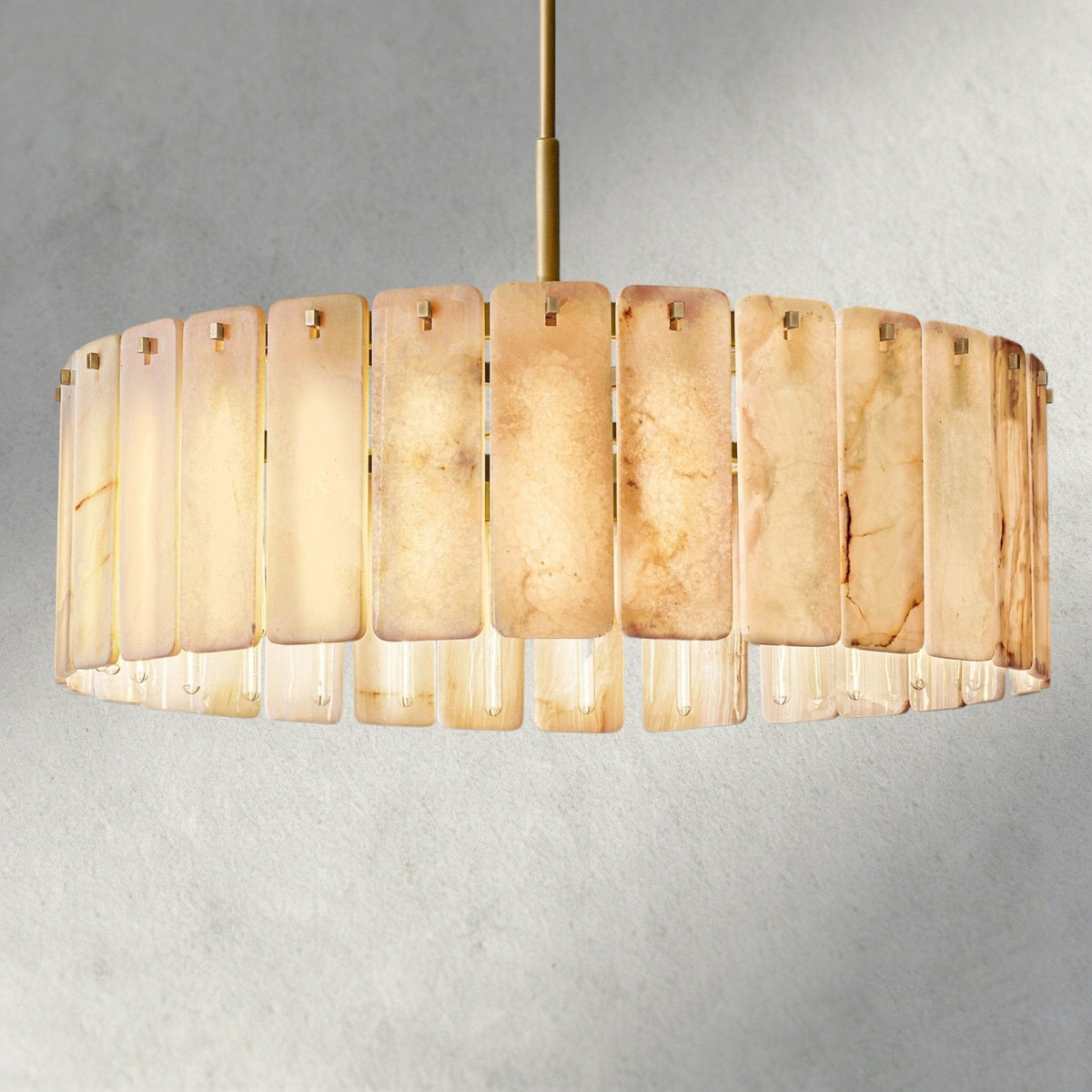 Calomota Onyx Round Alabaster Chandelier 36". 48", 60" - Zelno