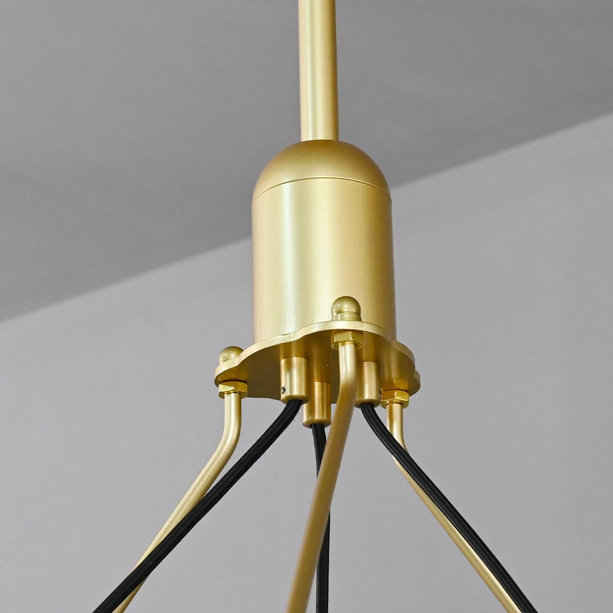 camafz Vintage Filament 2-Tier Round Chandelier 63'' - Zelno