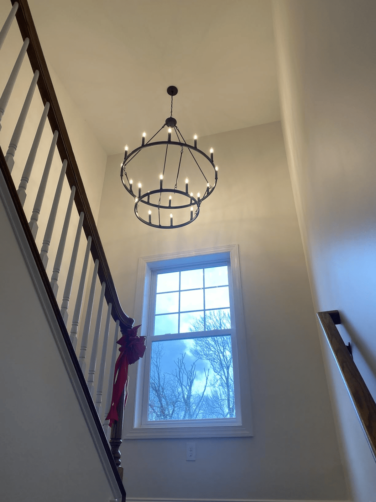 camafz Vintage Filament Two-Tier Round Chandelier 71" - Zelno