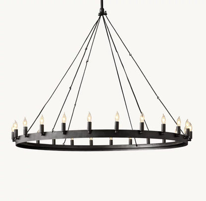 Camena Vintage Candelabra Round Chandelier - Zelno Lighting