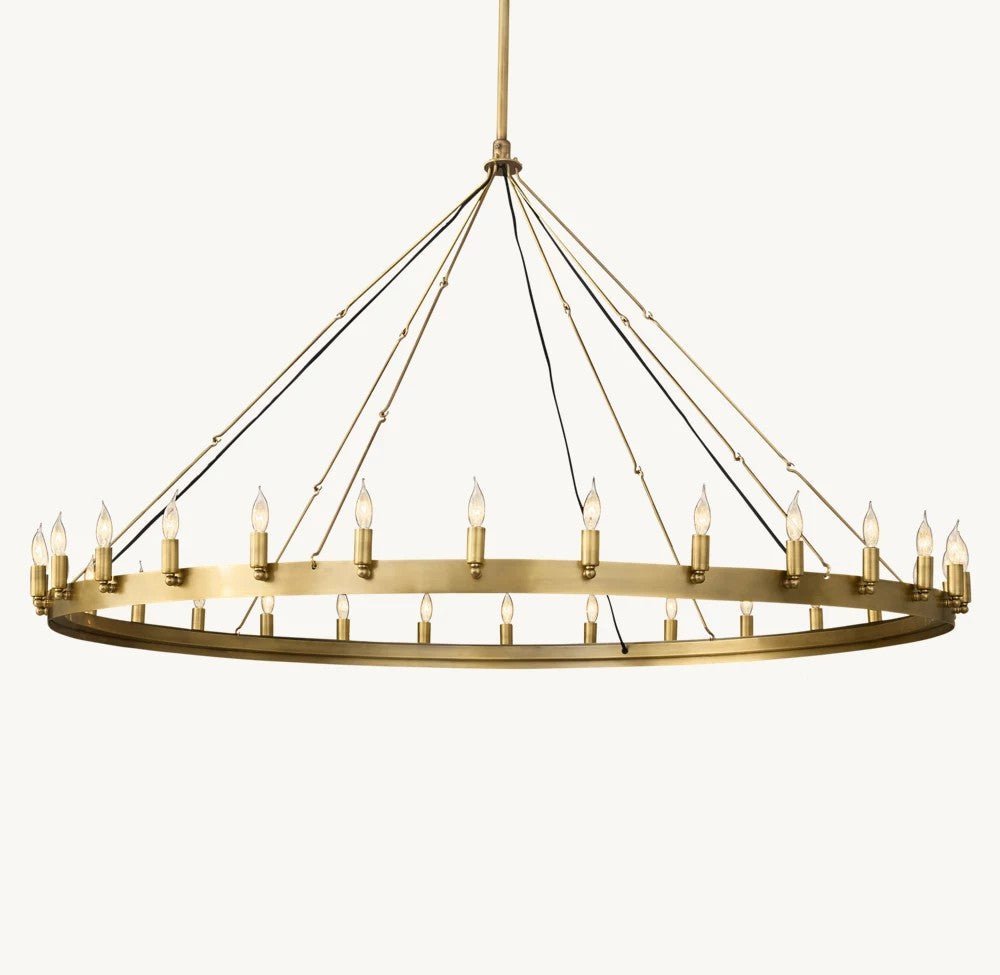 Camena Vintage Candelabra Round Chandelier - Zelno Lighting