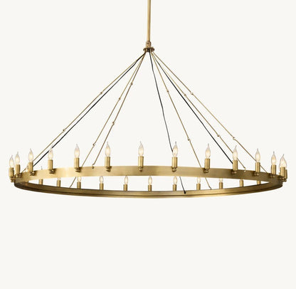 Camena Vintage Candelabra Round Chandelier - Zelno Lighting