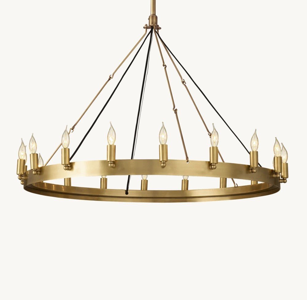 Camena Vintage Candelabra Round Chandelier - Zelno Lighting