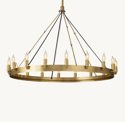 Camena Vintage Candelabra Round Chandelier - Zelno Lighting