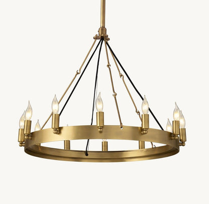 Camena Vintage Candelabra Round Chandelier - Zelno Lighting