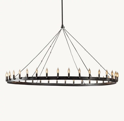 Camena Vintage Candelabra Round Chandelier - Zelno Lighting