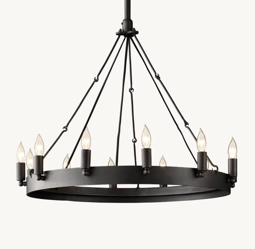 Camena Vintage Candelabra Round Chandelier - Zelno Lighting