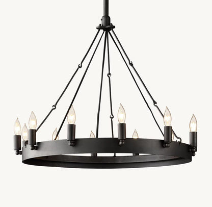 Camena Vintage Candelabra Round Chandelier - Zelno Lighting