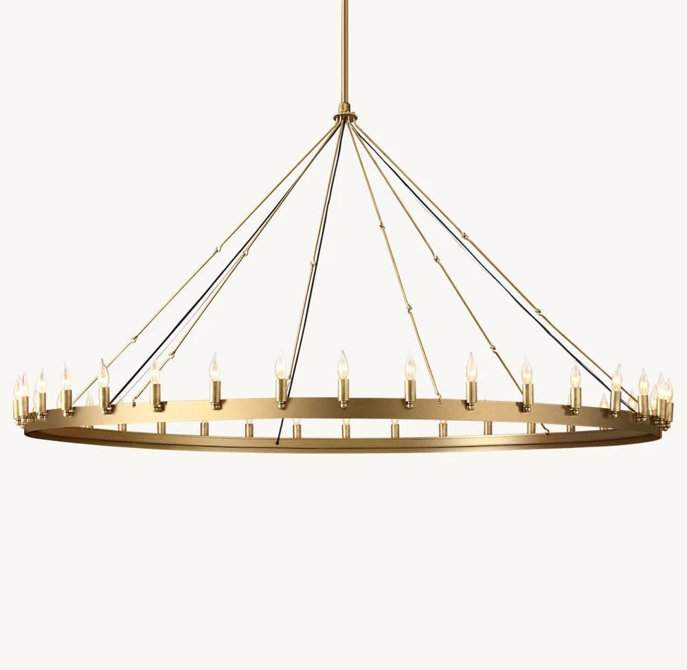 Camena Vintage Candelabra Round Chandelier - Zelno Lighting