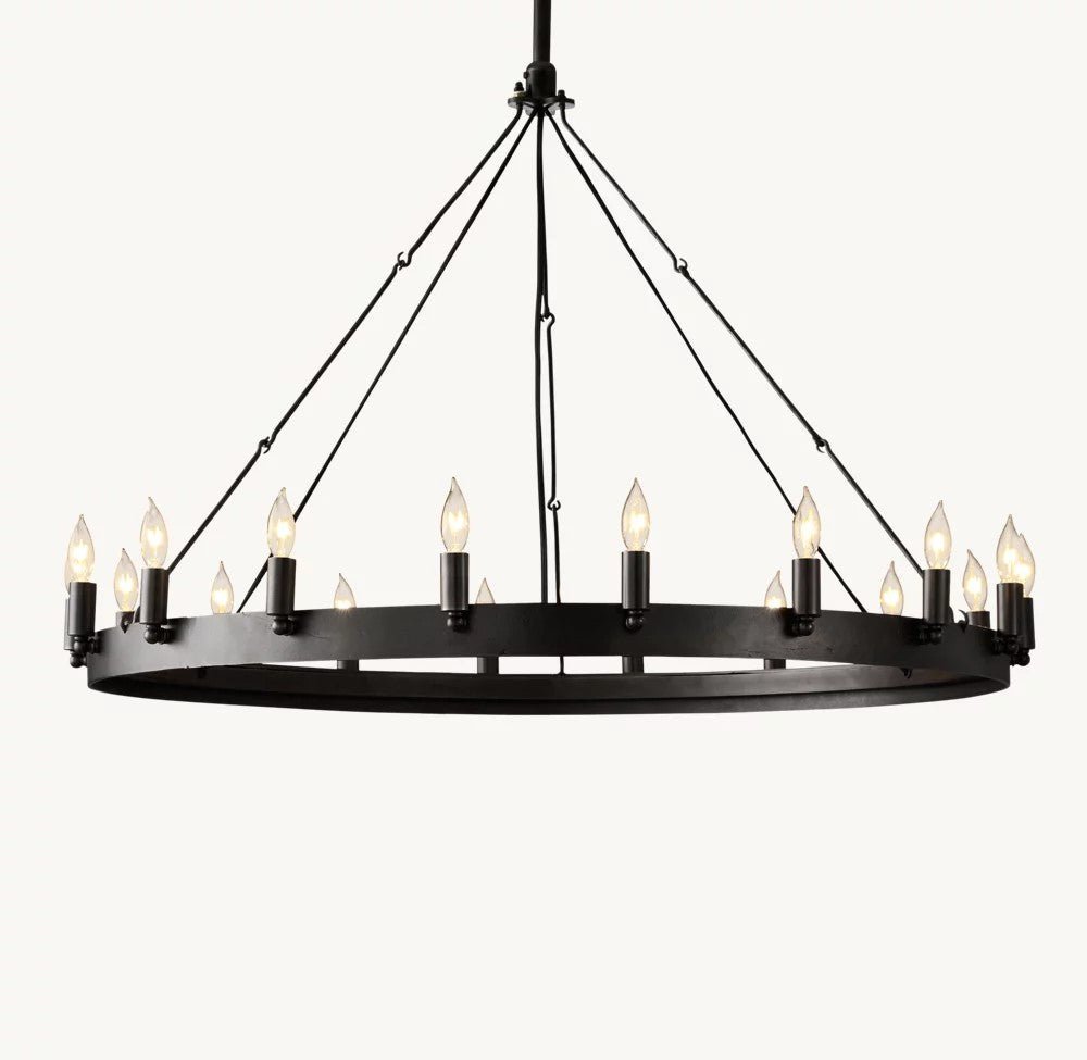 Camena Vintage Candelabra Round Chandelier - Zelno Lighting