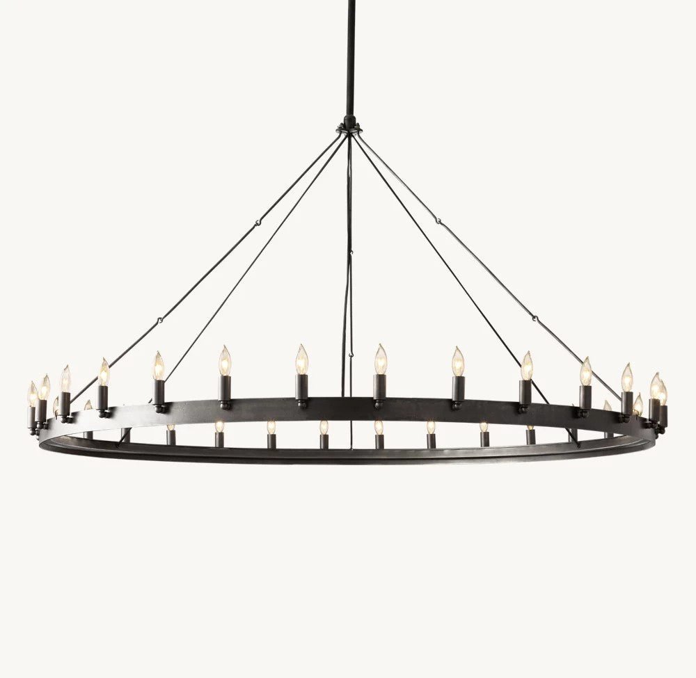 Camena Vintage Candelabra Round Chandelier - Zelno Lighting