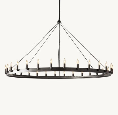 Camena Vintage Candelabra Round Chandelier - Zelno Lighting