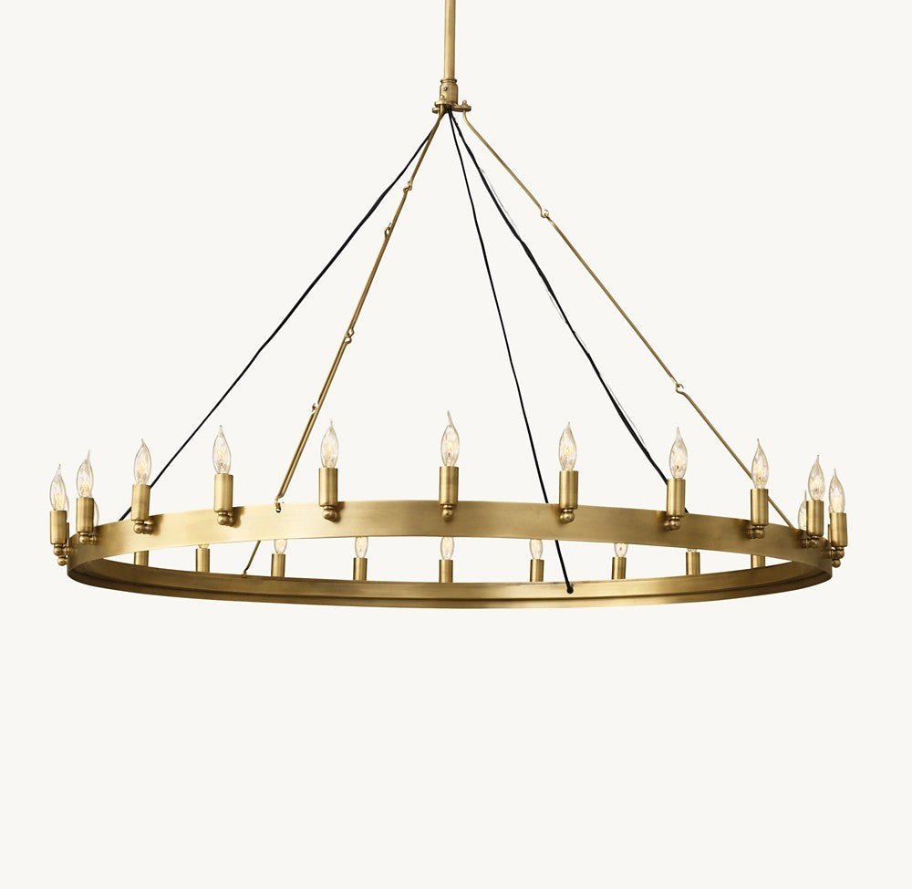 Camena Vintage Candelabra Round Chandelier - Zelno Lighting