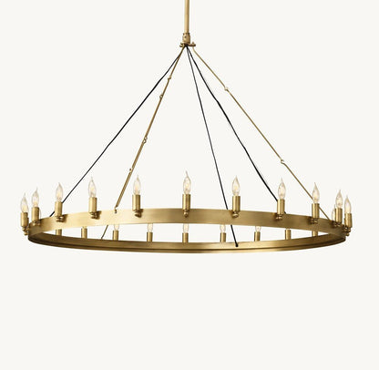 Camena Vintage Candelabra Round Chandelier - Zelno Lighting
