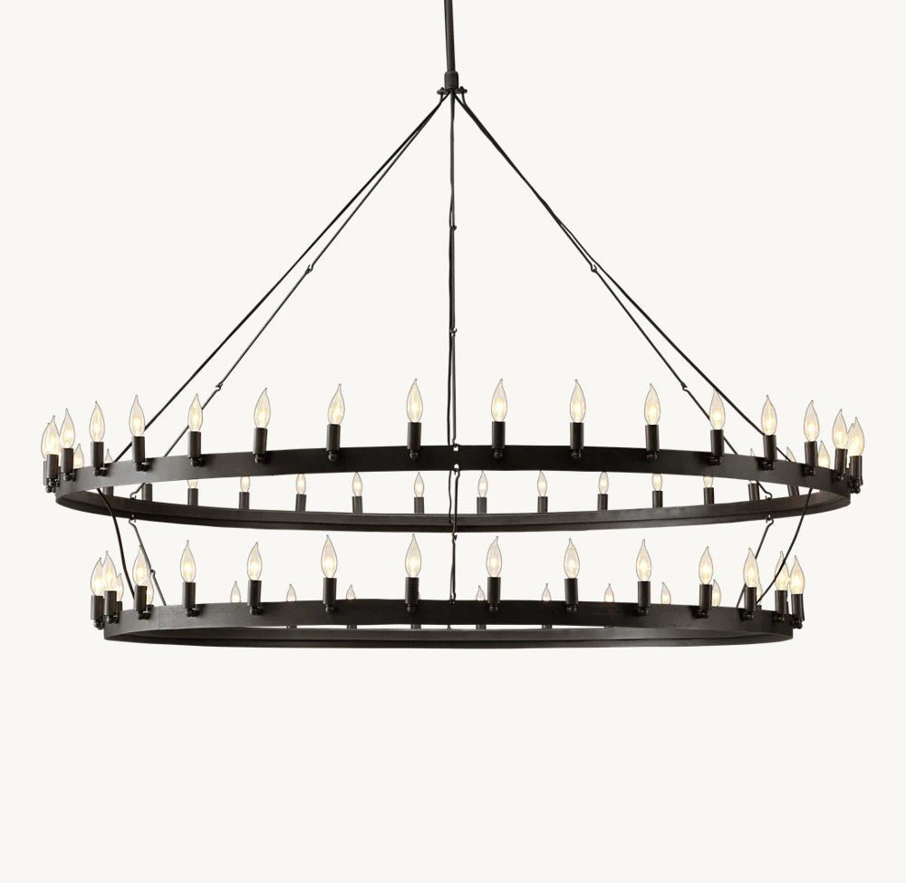 Camena Vintage Candelabra Two-Tier Chandelier - Zelno Lighting