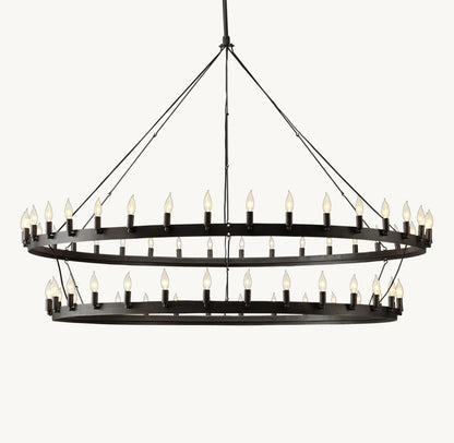 Camena Vintage Candelabra Two-Tier Chandelier - Zelno Lighting
