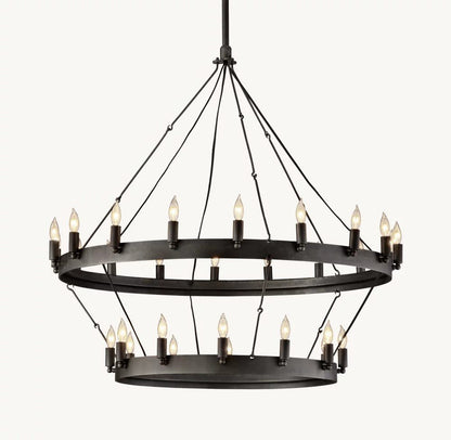 Camena Vintage Candelabra Two-Tier Chandelier - Zelno Lighting