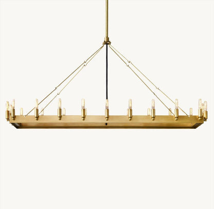 Camena Vintage Filament Rectangular Chandelier - Zelno Lighting