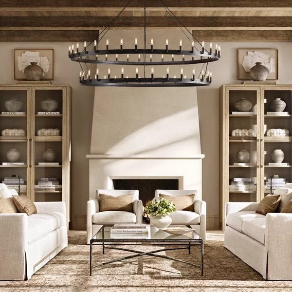 Camena Vintage Filament Two-Tier Chandelier - Zelno Lighting