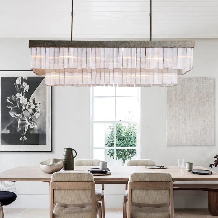 Cameron Rectangular Chandelier 49''59'' - Zelno