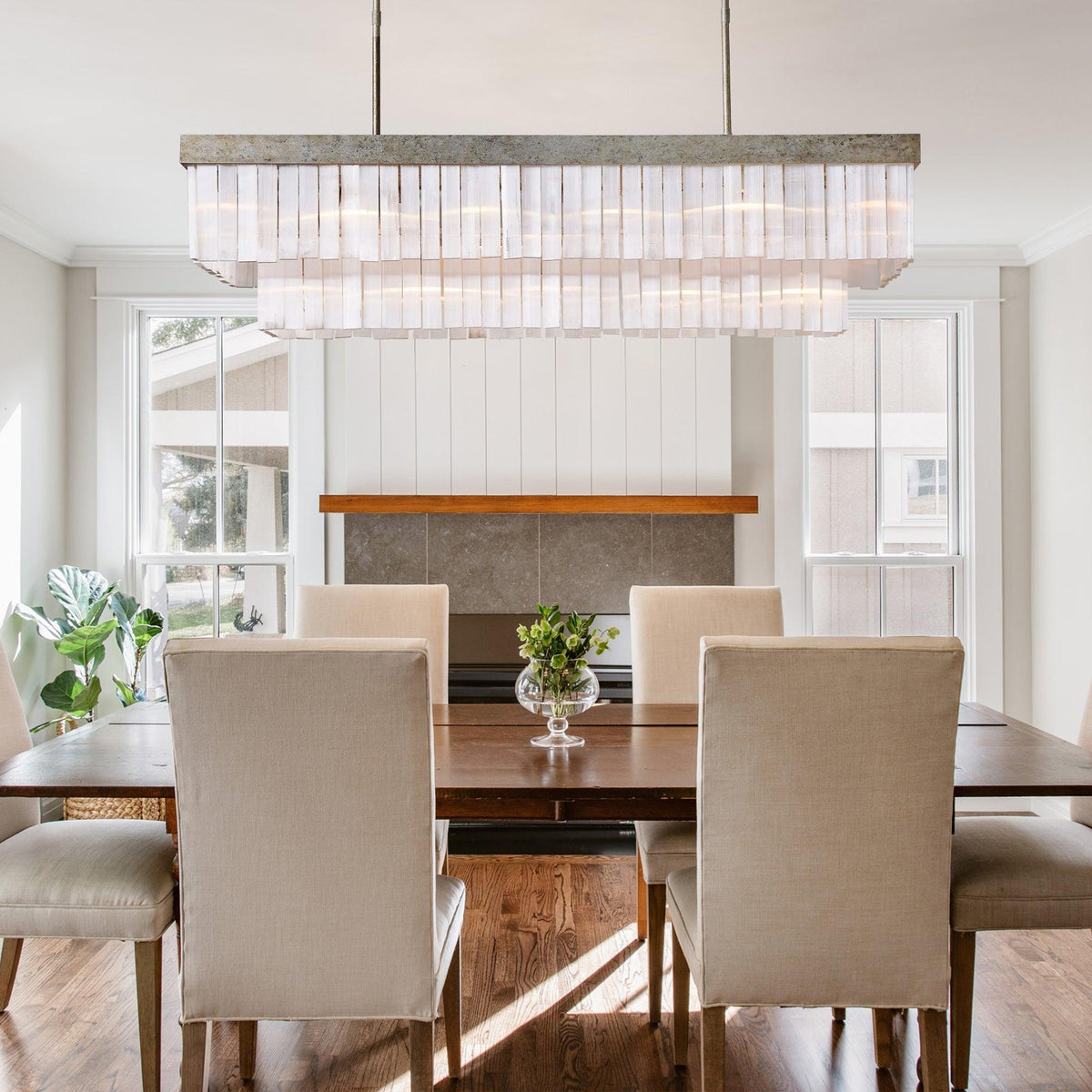Cameron Rectangular Chandelier 49''59'' - Zelno