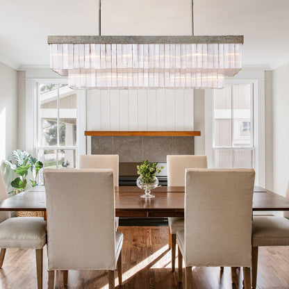 Cameron Rectangular Chandelier 49''59'' - Zelno
