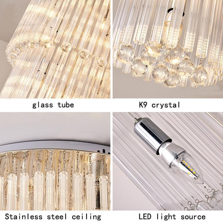 Camille Multiple Tier Crystal Chandelier - Zelno Lighting