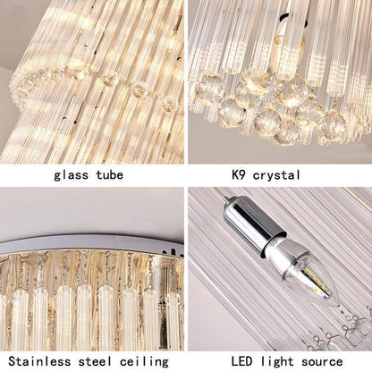 Camille Multiple Tier Crystal Chandelier - Zelno Lighting
