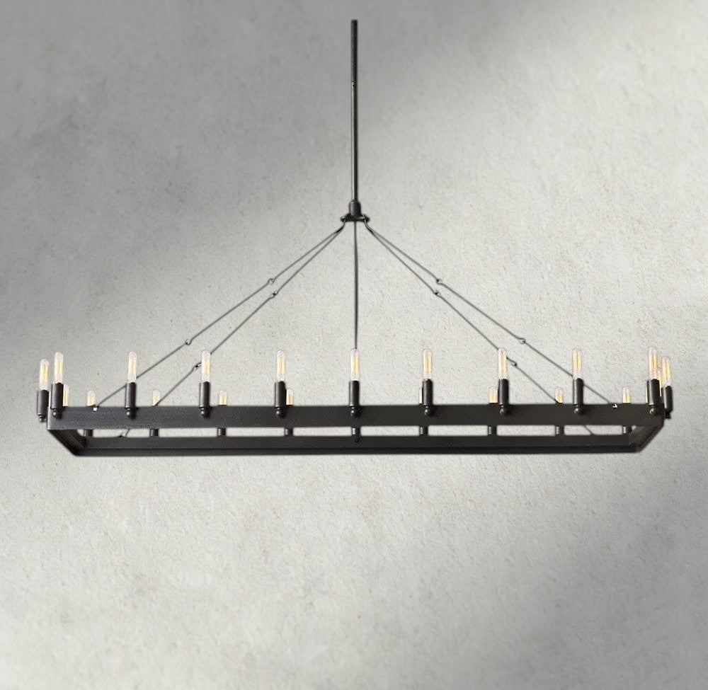 Camino Rectangular Chandelier 41", 54" - Zelno Lighting