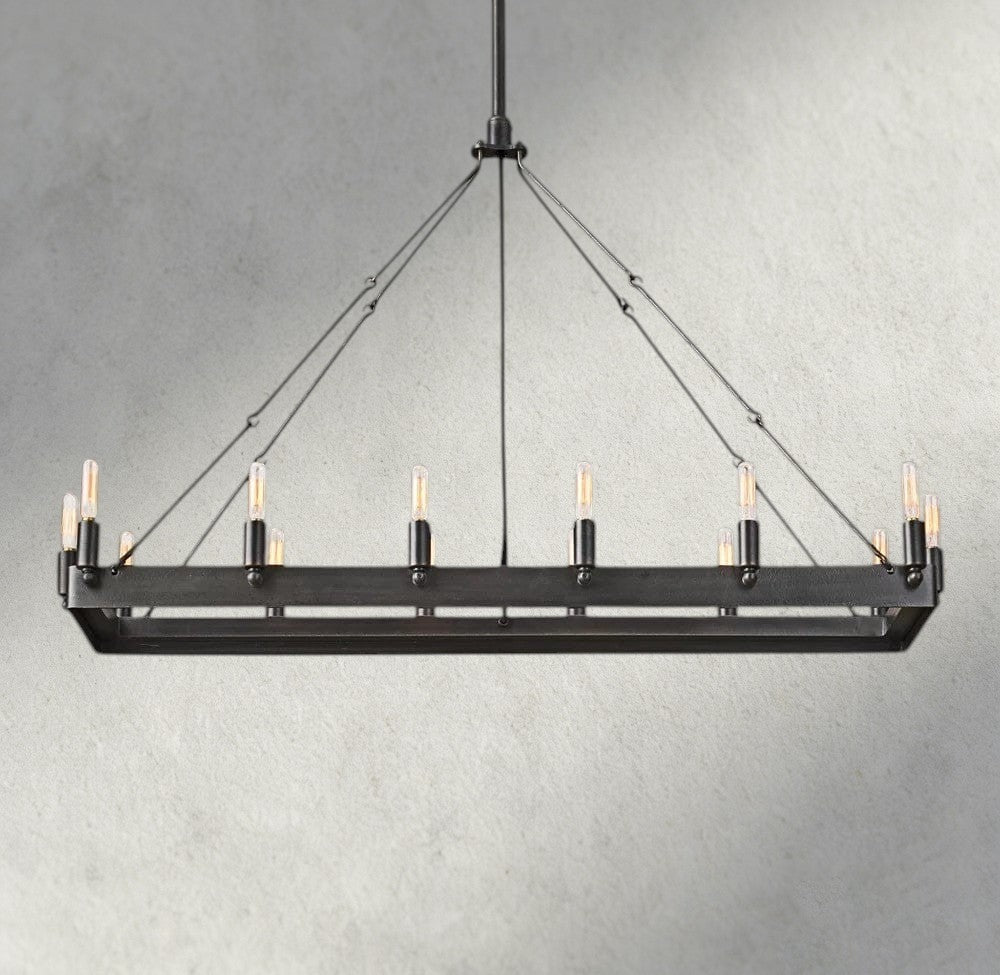 Camino Rectangular Chandelier 41", 54" - Zelno Lighting