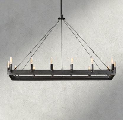 Camino Rectangular Chandelier 41", 54" - Zelno Lighting