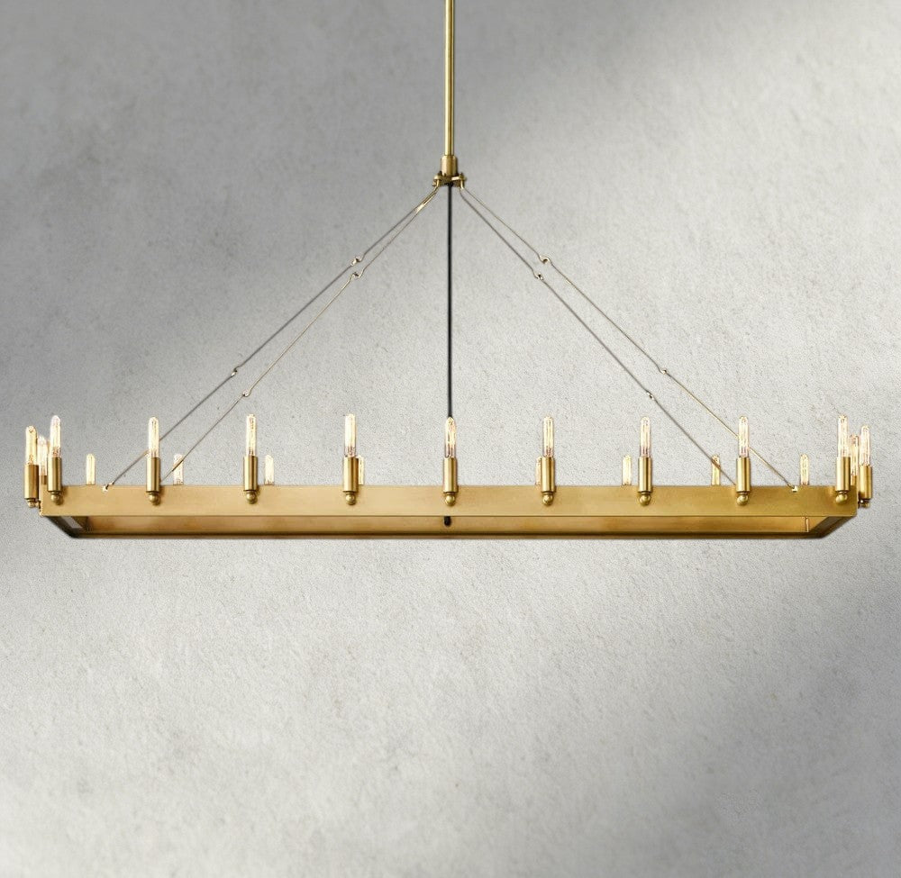 Camino Rectangular Chandelier 41", 54" - Zelno Lighting
