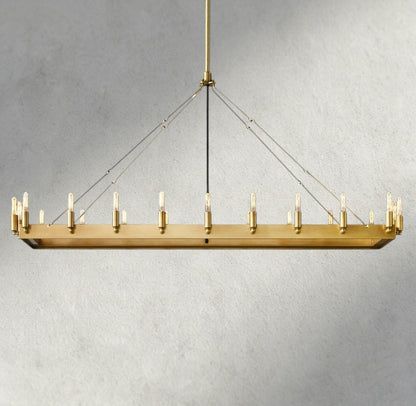 Camino Rectangular Chandelier 41", 54" - Zelno Lighting