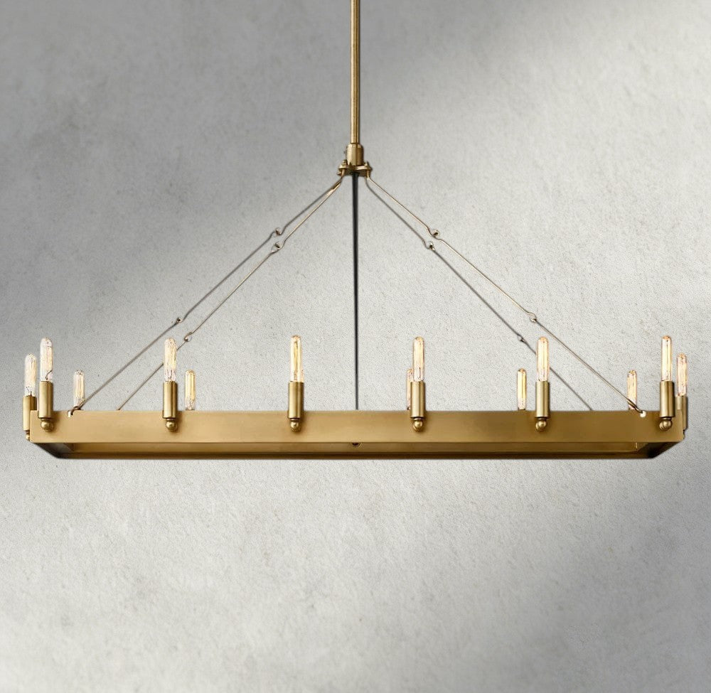 Camino Rectangular Chandelier 41", 54" - Zelno Lighting