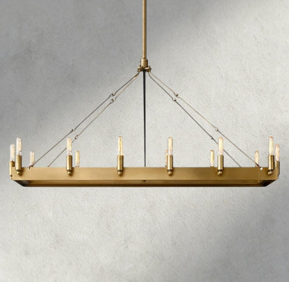 Camino Rectangular Chandelier 41", 54" - Zelno Lighting
