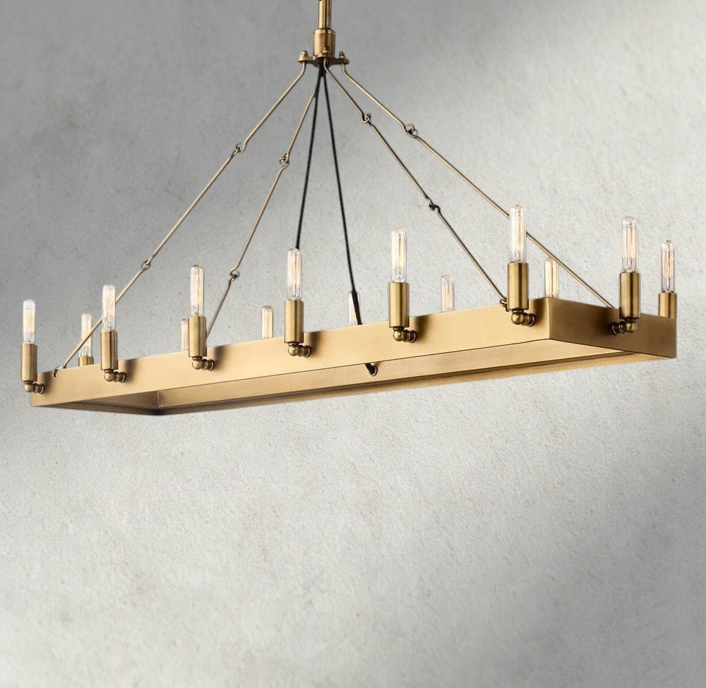 Camino Rectangular Chandelier 41", 54" - Zelno Lighting