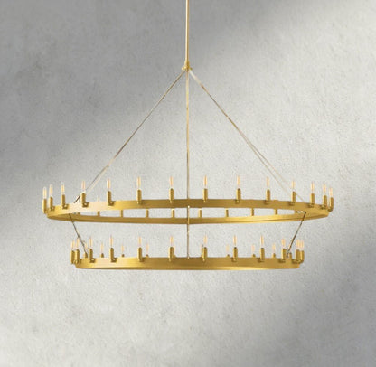 Camino Vintage Filament Two-Tier Chandelier 38", 50", 63", 71" - Zelno Lighting