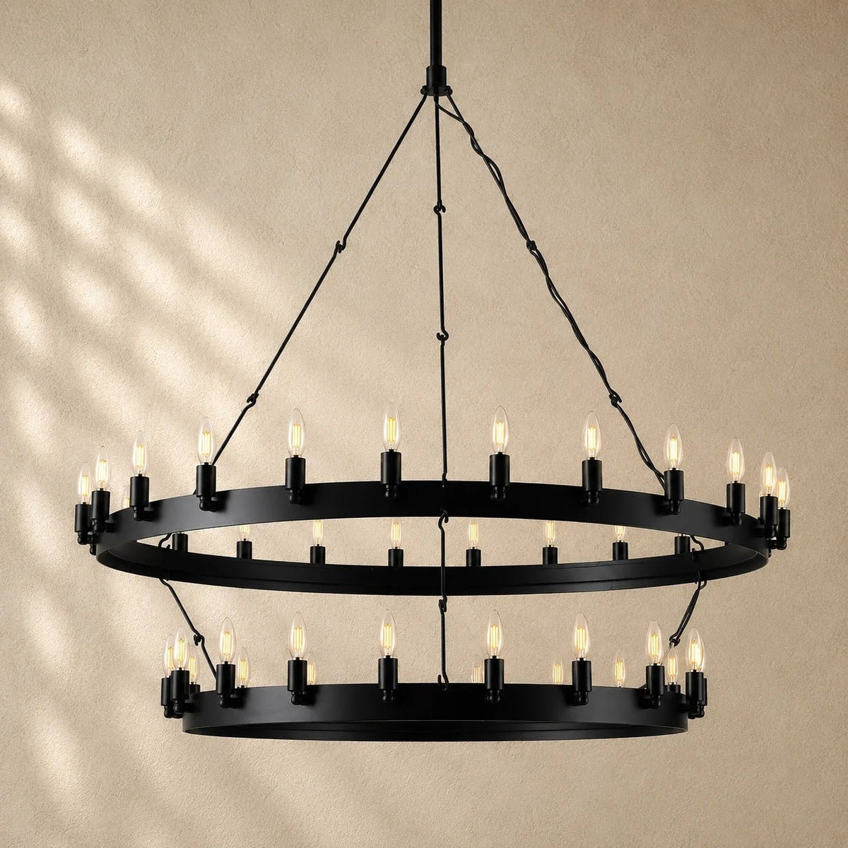 Caminon Vintage 2-Tier Round Chandelier - Zelno