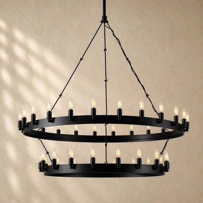Caminon Vintage 2-Tier Round Chandelier - Zelno