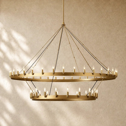 Caminon Vintage 2-Tier Round Chandelier - Zelno